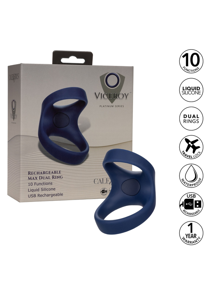 CalExotics Viceroy Rechargeable Max Dual Ring BLUE - 6