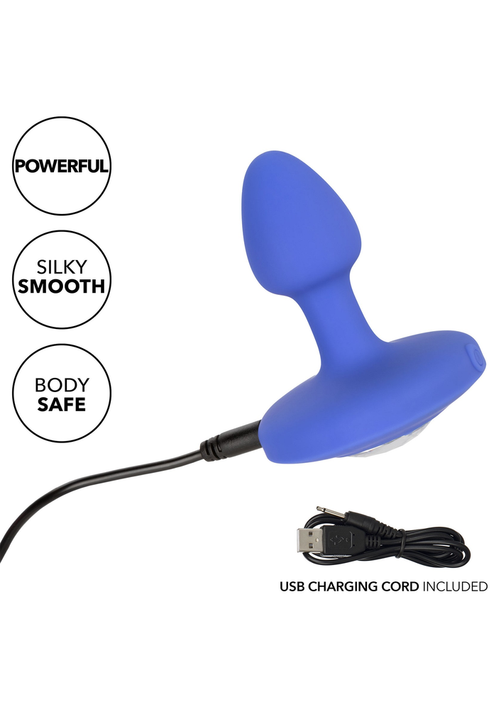 CalExotics Cheeky Gems Small Rechargeable Vibrating Probe BLUE - 9