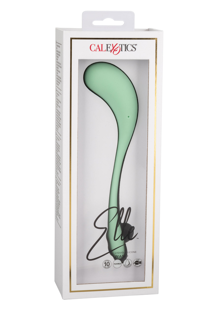 CalExotics Elle Liquid Silicone Wand GREEN - 6