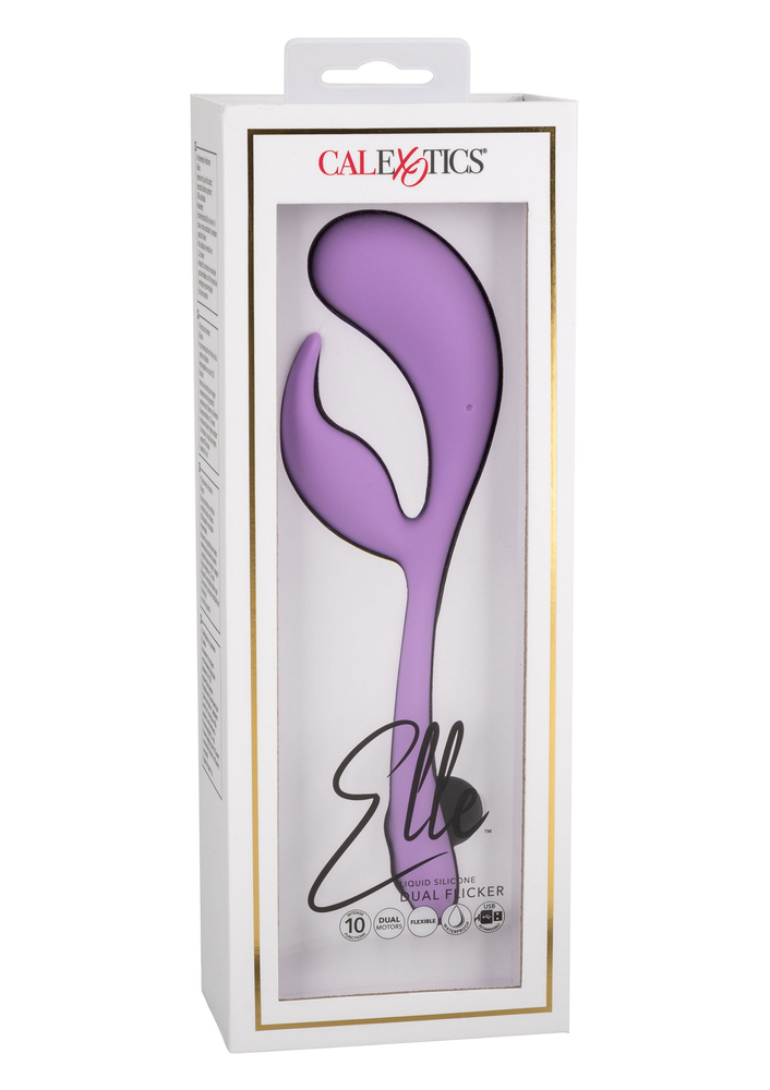 CalExotics Elle Liquid Silicone Dual Flicker PURPLE - 8