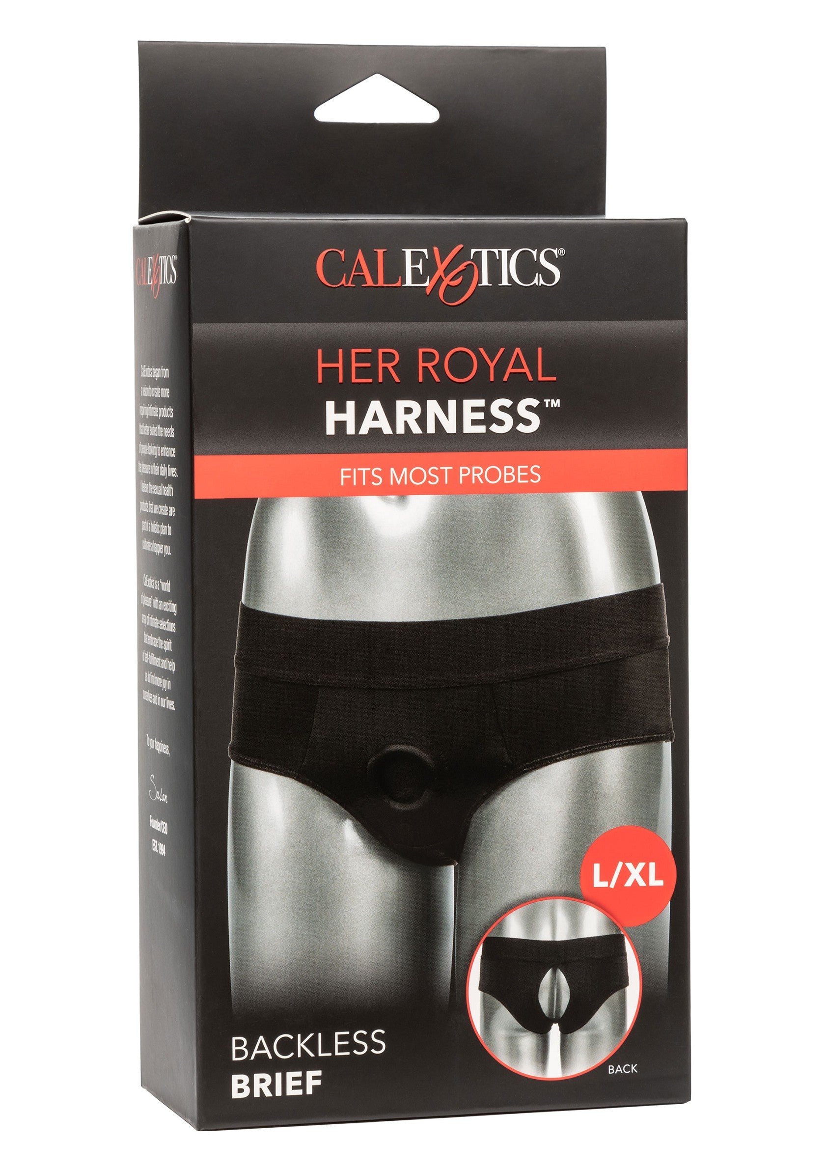 CalExotics Her Royal Harness Backless Brief L/XL BLACK S/M - 2
