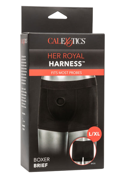 CalExotics Her Royal Harness Boxer Brief L/XL BLACK S/M - 0