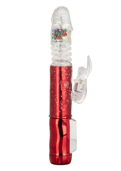 CalExotics Naughty Bits Cumball Machine Thrusting Jack Rabbit Vibrator RED - 1