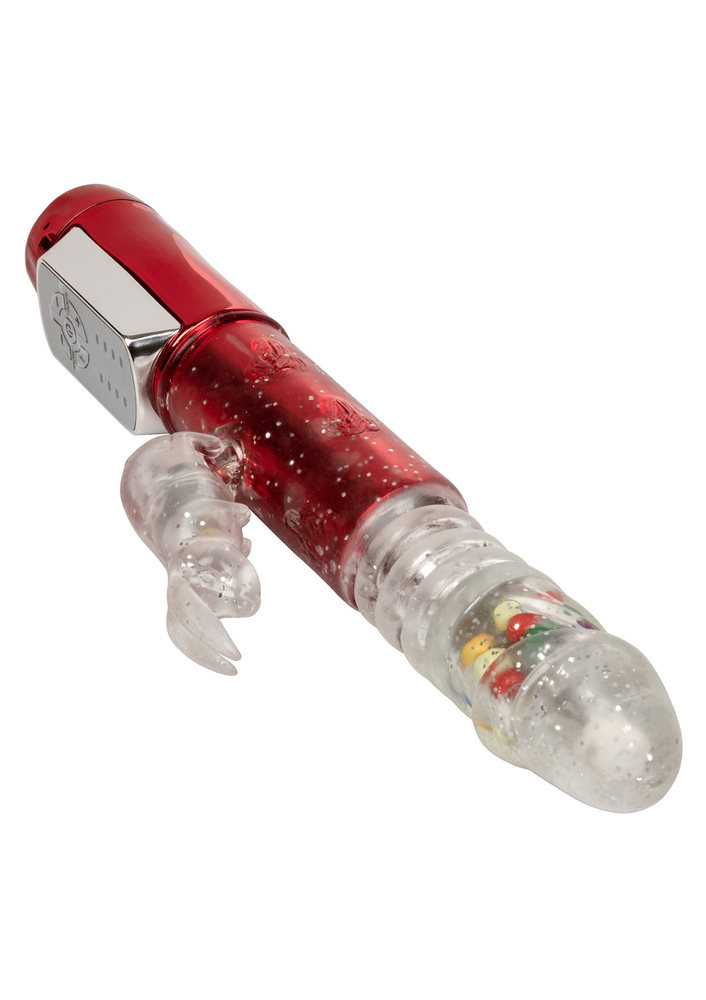 CalExotics Naughty Bits Cumball Machine Thrusting Jack Rabbit Vibrator RED - 3