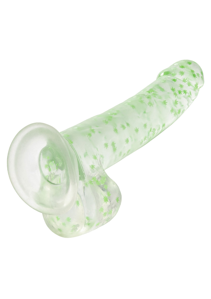 CalExotics Naughty Bits I Leaf Dick Glow-In-The-Dark Weed Leaf Dildo GLOW - 10