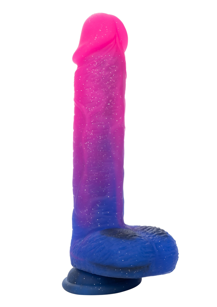 CalExotics Naughty Bits Ombré Hombre XL Vibrating Dildo PINK - 5