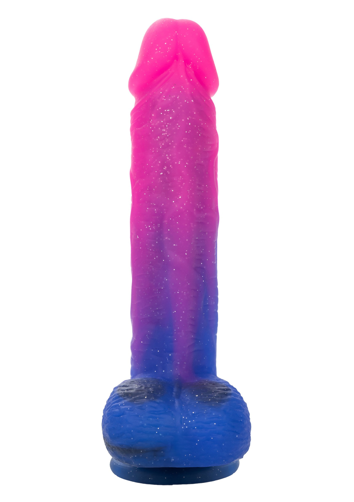 CalExotics Naughty Bits Ombré Hombre XL Vibrating Dildo PINK - 2