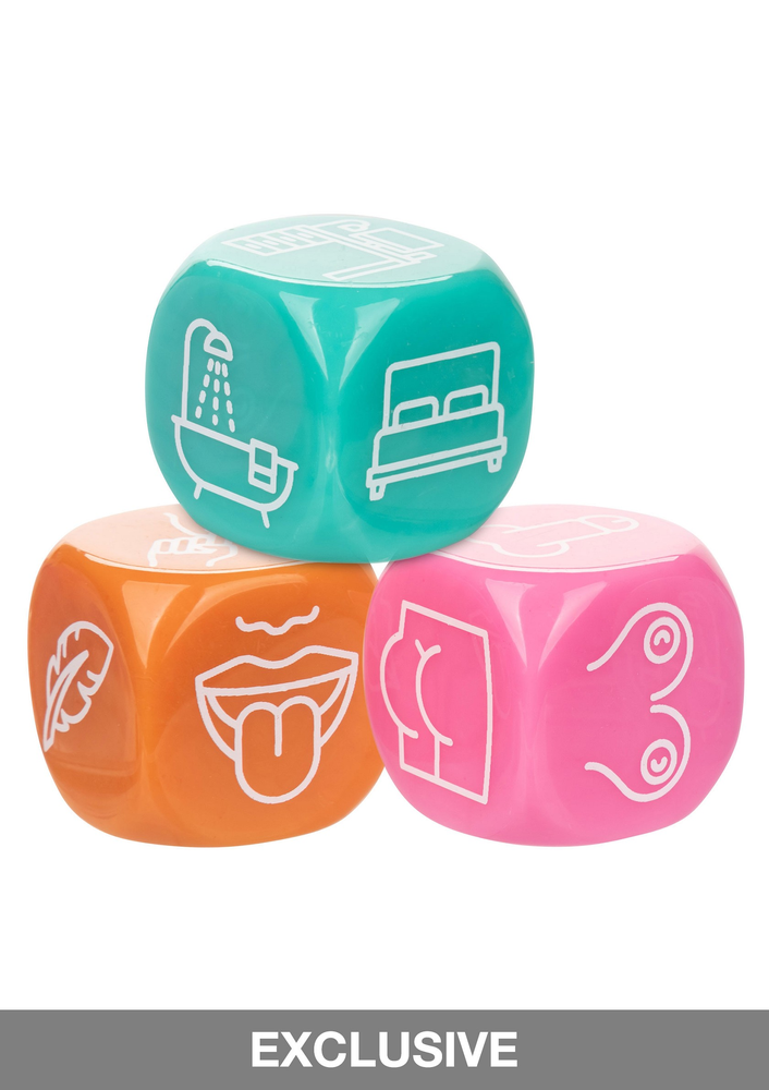 CalExotics Naughty Bits Roll With It Icon-Based Sex Dice Game MULTICOLOR - 4