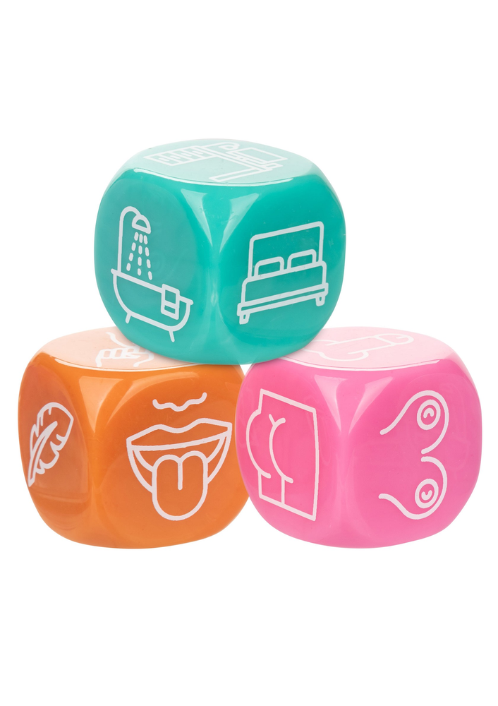 CalExotics Naughty Bits Roll With It Icon-Based Sex Dice Game MULTICOLOR - 7