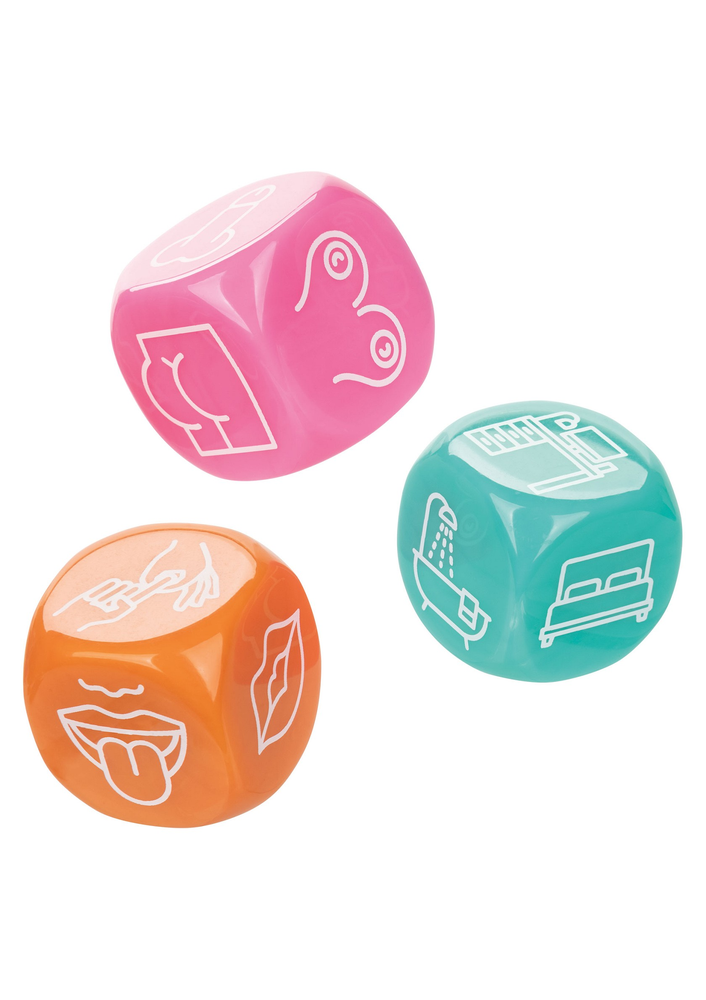 CalExotics Naughty Bits Roll With It Icon-Based Sex Dice Game MULTICOLOR - 0
