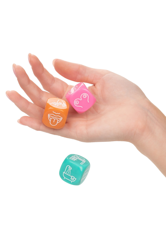 CalExotics Naughty Bits Roll With It Icon-Based Sex Dice Game MULTICOLOR - 8