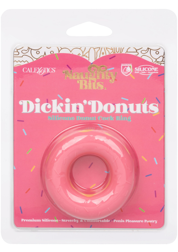 CalExotics Naughty Bits Dickin’ Donuts Silicone Donut Cock Ring PINK - 402