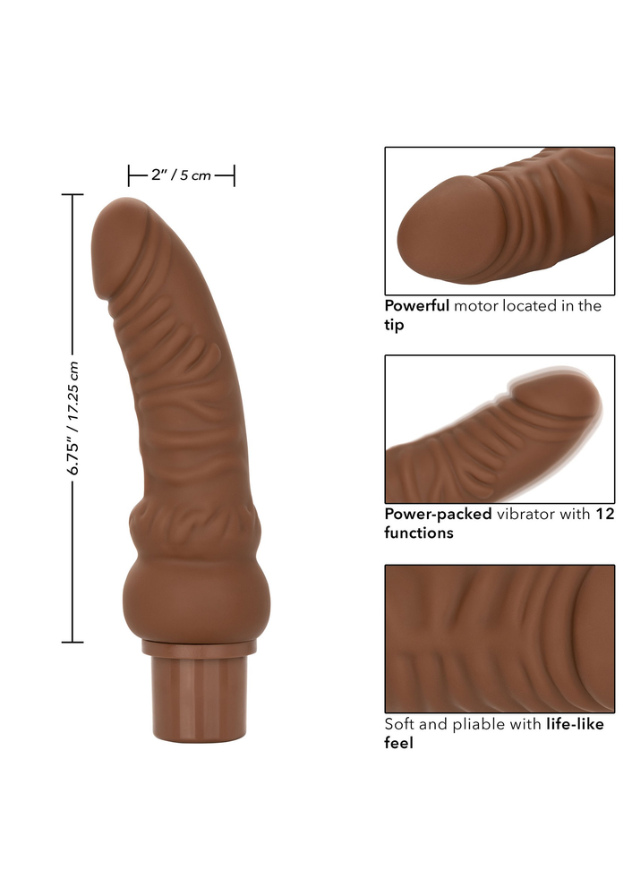 CalExotics Rechargeable Power Stud Curvy BROWN - 7