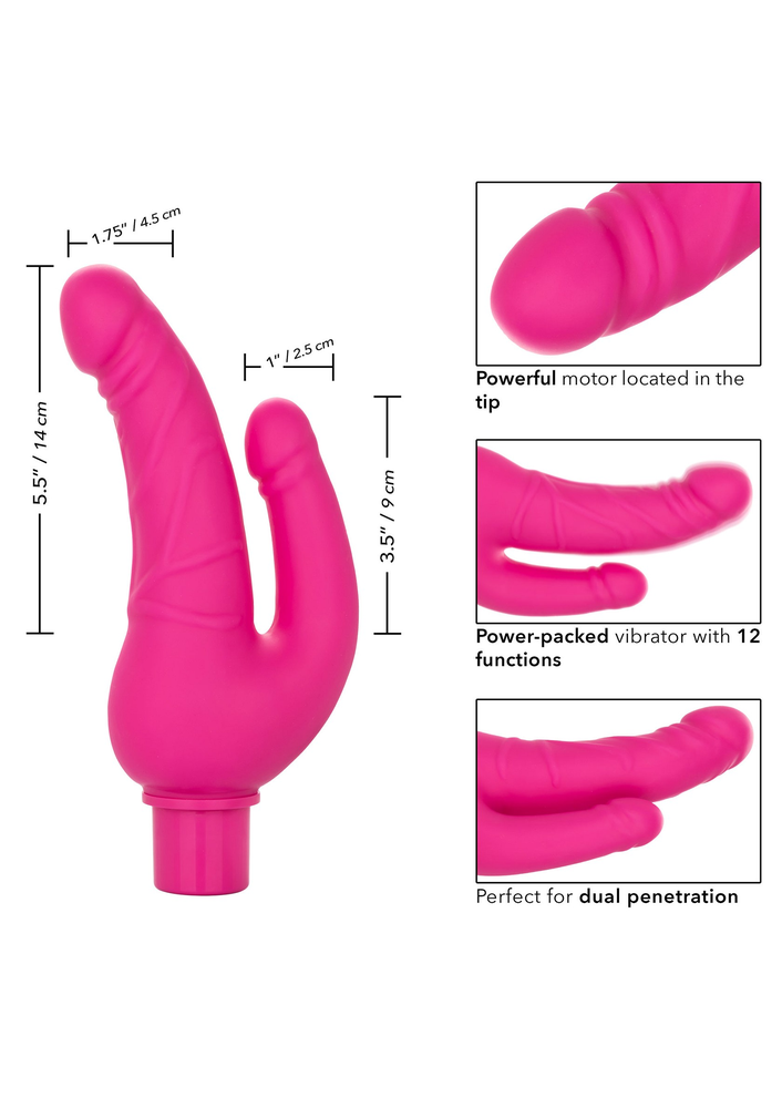 CalExotics Rechargeable Power Stud Over & Under PINK - 9
