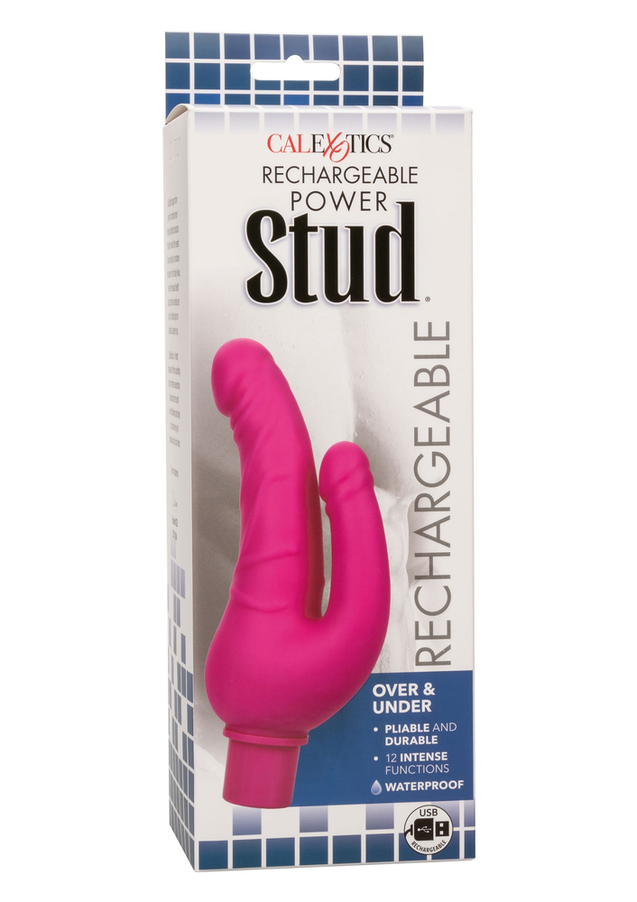 CalExotics Rechargeable Power Stud Over & Under PINK - 4