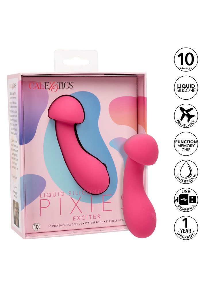 CalExotics Liquid Silicone Pixies Exciter PINK - 11