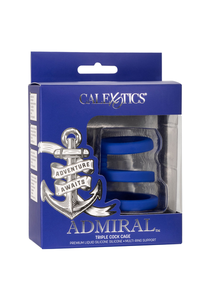 CalExotics Admiral Triple Cock Cage BLUE - 4