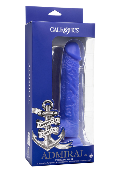 CalExotics Admiral 7” Vibrating Sailor BLUE - 418