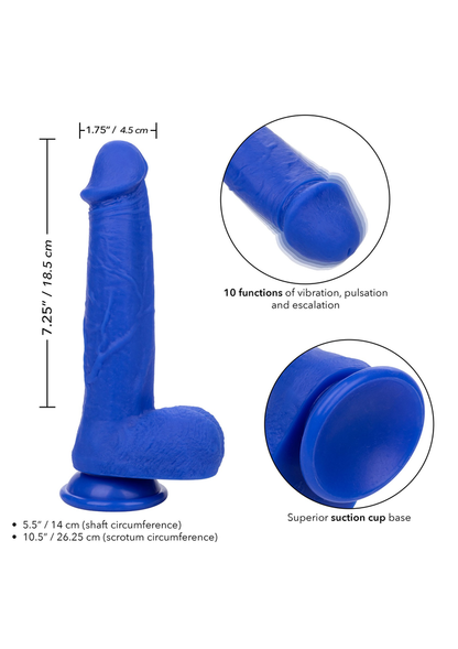 CalExotics Admiral 8” Vibrating Captain BLUE - 422