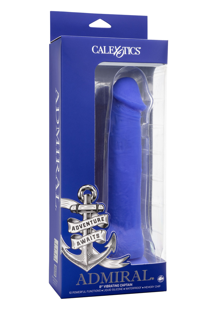 CalExotics Admiral 8” Vibrating Captain BLUE - 425