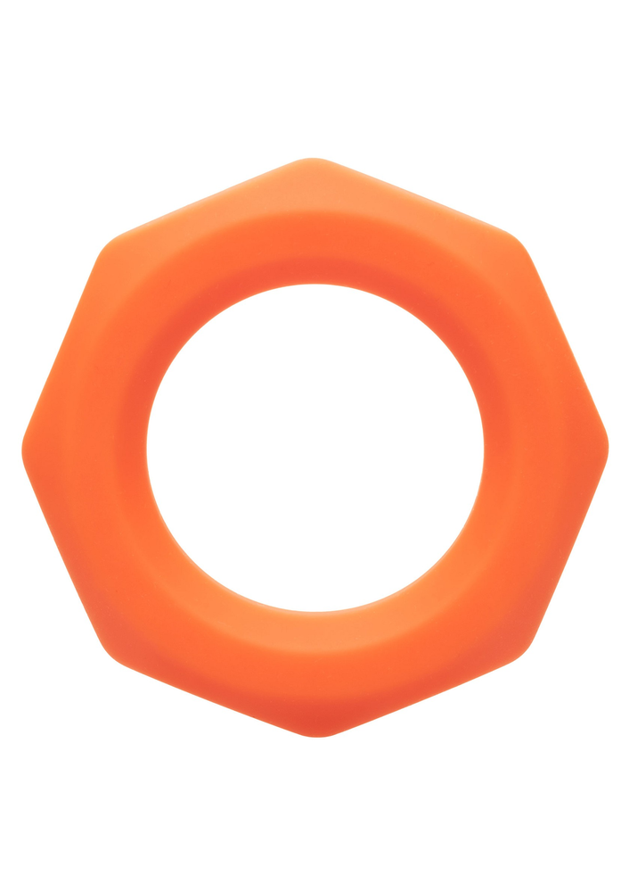 CalExotics Alpha Liquid Silicone Sexagon Ring ORANGE - 1