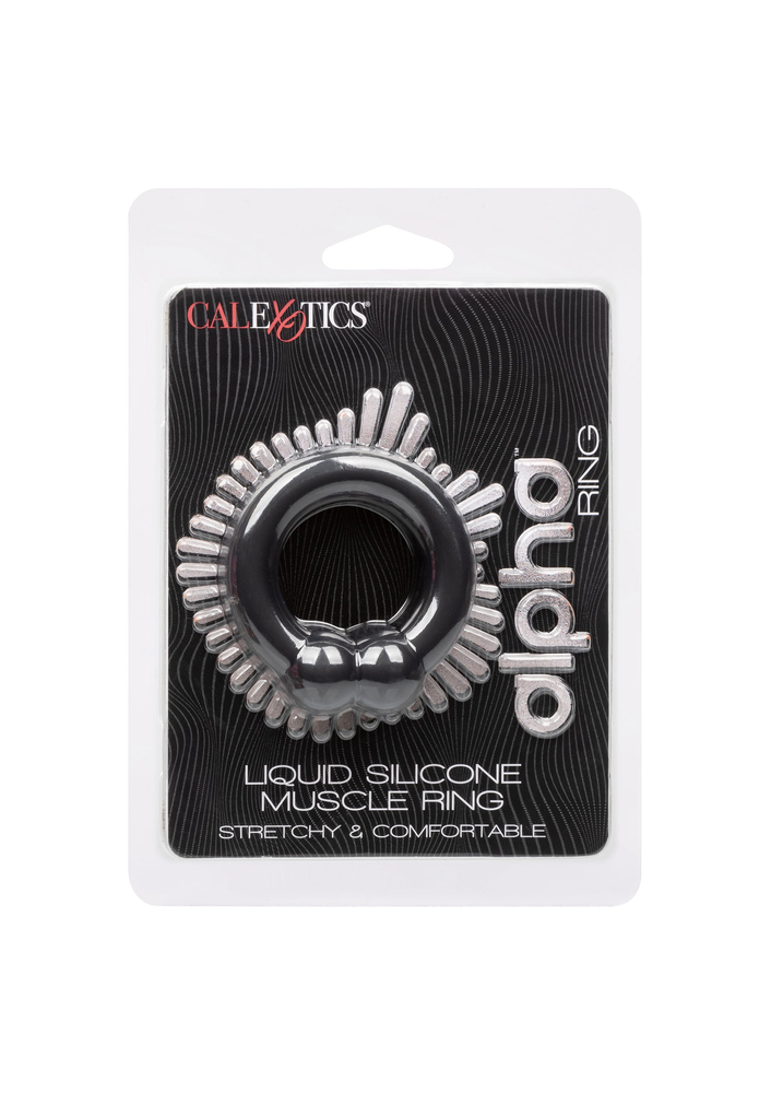 CalExotics Alpha Liquid Silicone Muscle Ring BLACK - 5