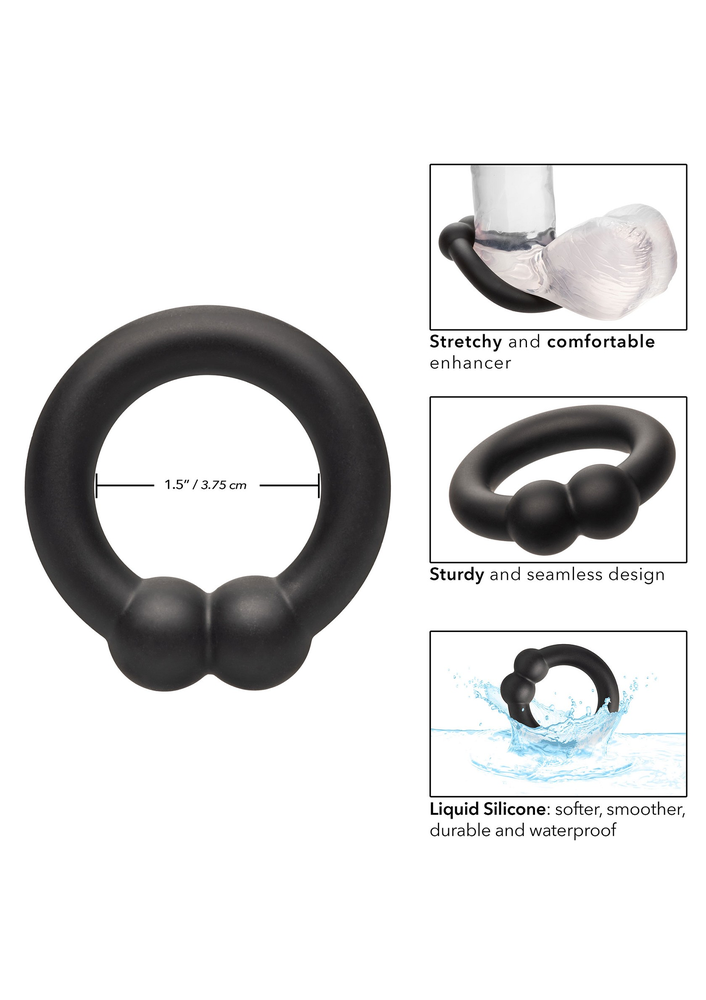 CalExotics Alpha Liquid Silicone Muscle Ring BLACK - 3