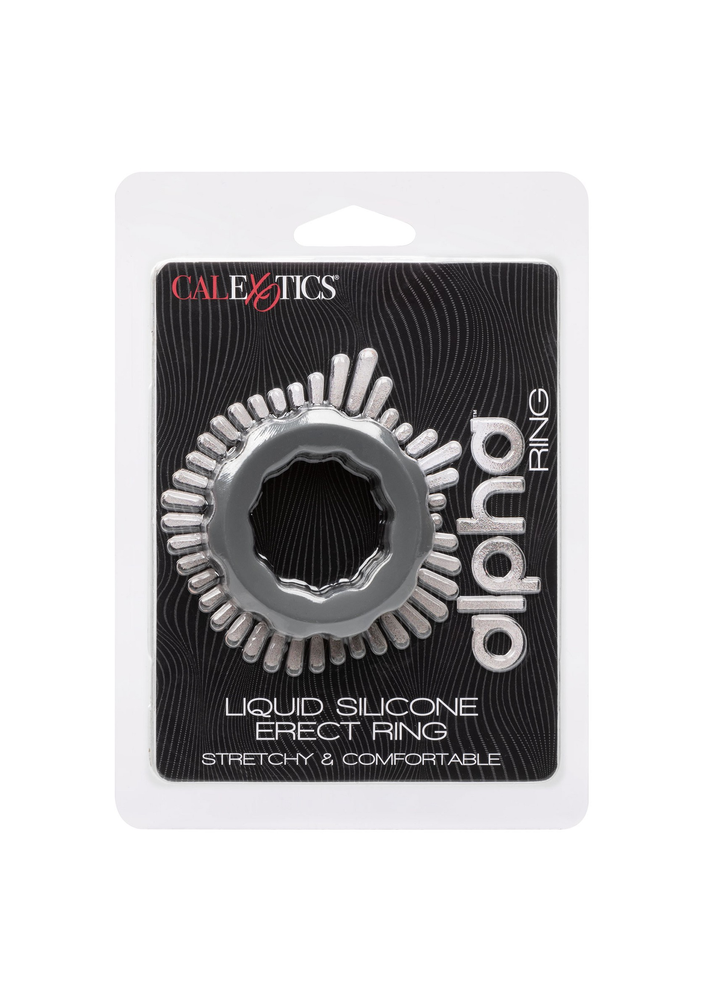 CalExotics Alpha Liquid Silicone Erect Ring GREY - 1