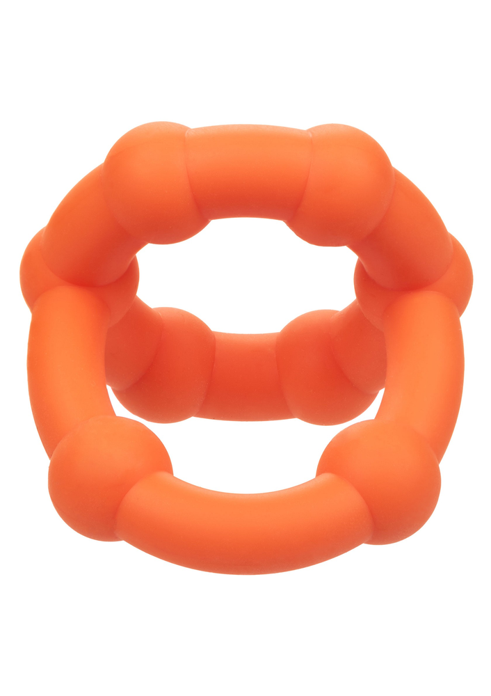 CalExotics Alpha Liquid Silicone All Star Ring ORANGE - 9