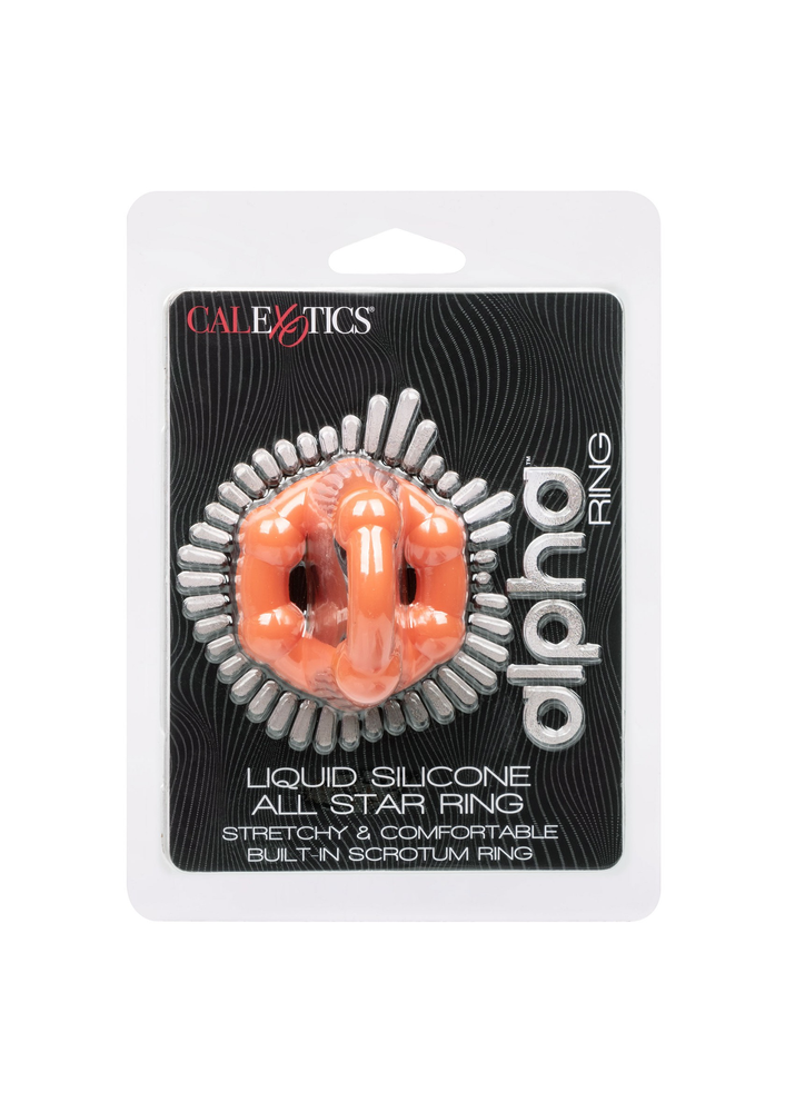 CalExotics Alpha Liquid Silicone All Star Ring ORANGE - 0