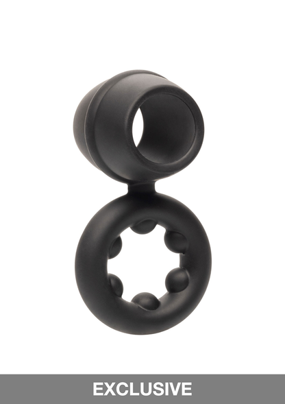 CalExotics Alpha Liquid Silicone Dual Magnum Ring BLACK - 1