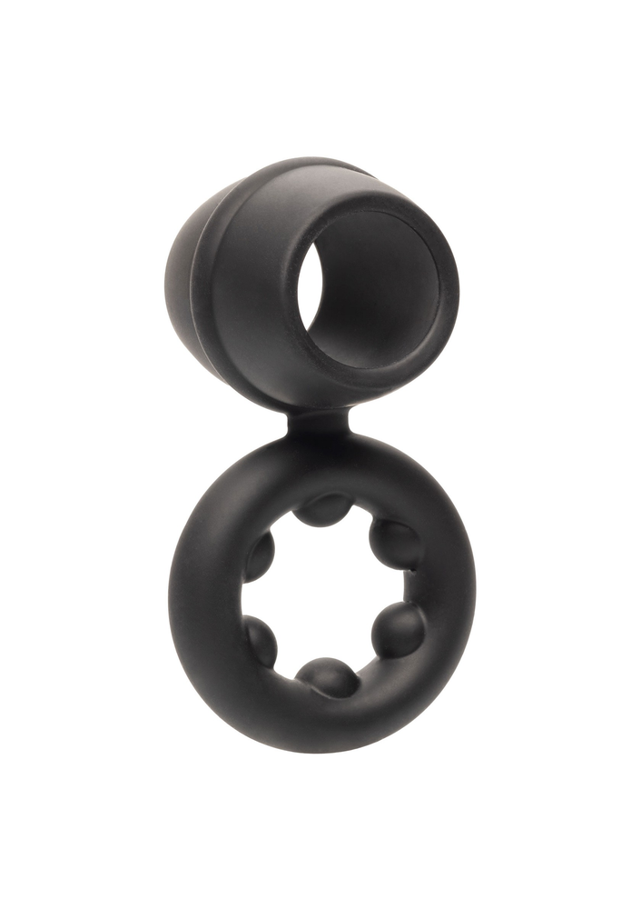 CalExotics Alpha Liquid Silicone Dual Magnum Ring BLACK - 5