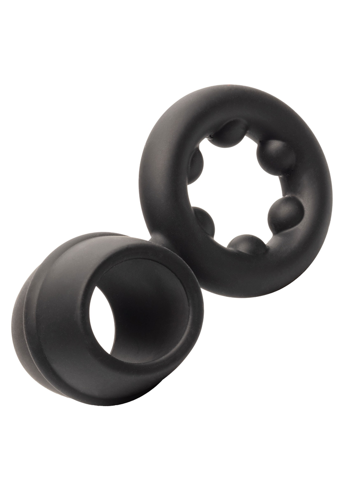 CalExotics Alpha Liquid Silicone Dual Magnum Ring BLACK - 9