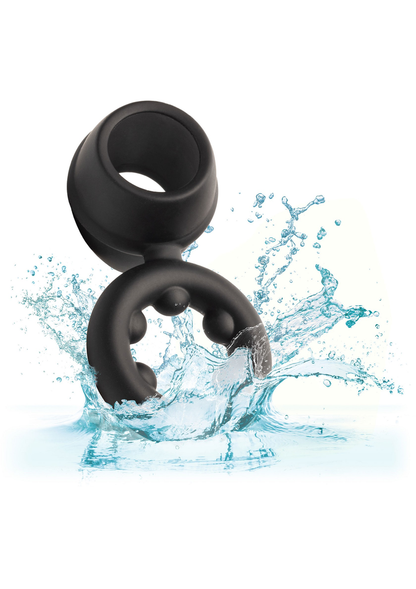 CalExotics Alpha Liquid Silicone Dual Magnum Ring BLACK - 3