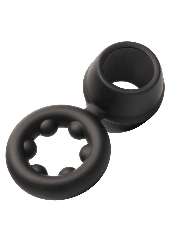 CalExotics Alpha Liquid Silicone Dual Magnum Ring BLACK - 8