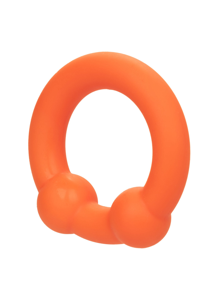 CalExotics Alpha Liquid Silicone Dual Ball Ring ORANGE - 5