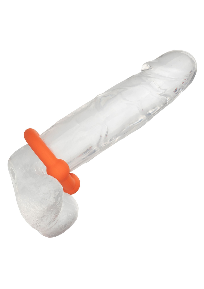 CalExotics Alpha Liquid Silicone Dual Ball Ring ORANGE - 4