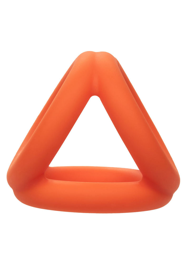 CalExotics Alpha Liquid Silicone Tri-Ring ORANGE - 7