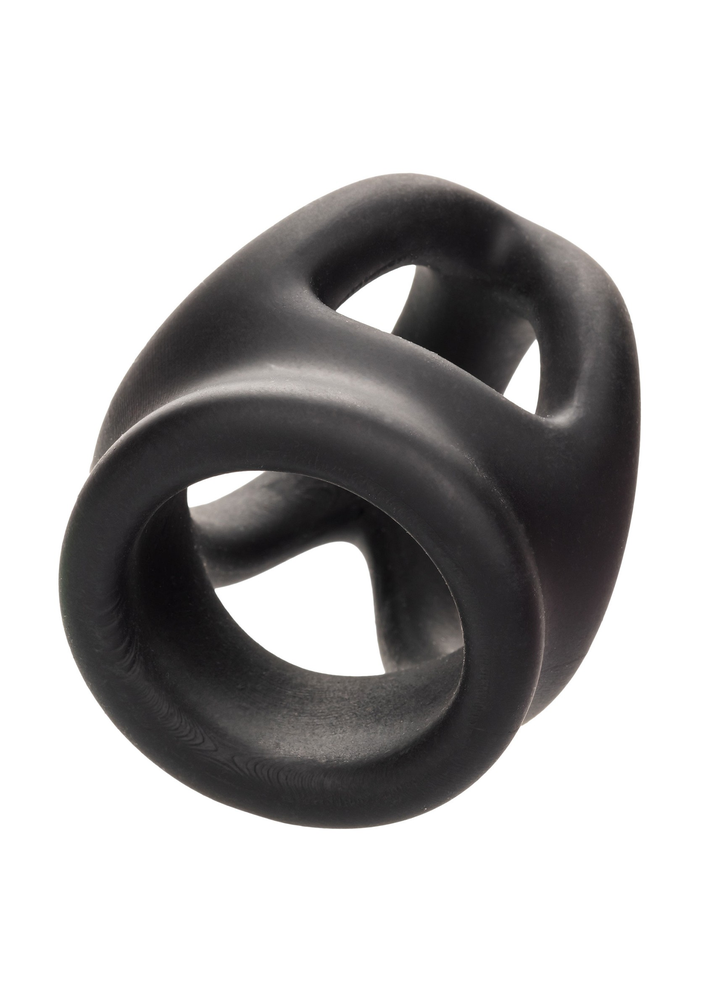 CalExotics Alpha Liquid Silicone Dual Cage & Ring BLACK - 6