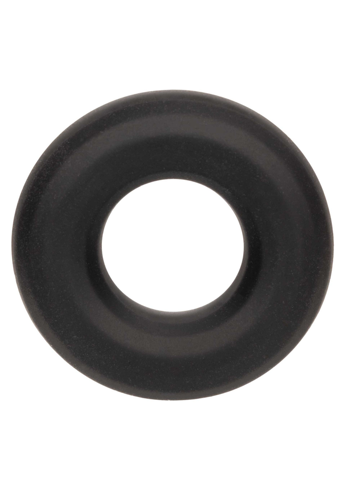 CalExotics Alpha Liquid Silicone Prolong Medium Ring BLACK - 6