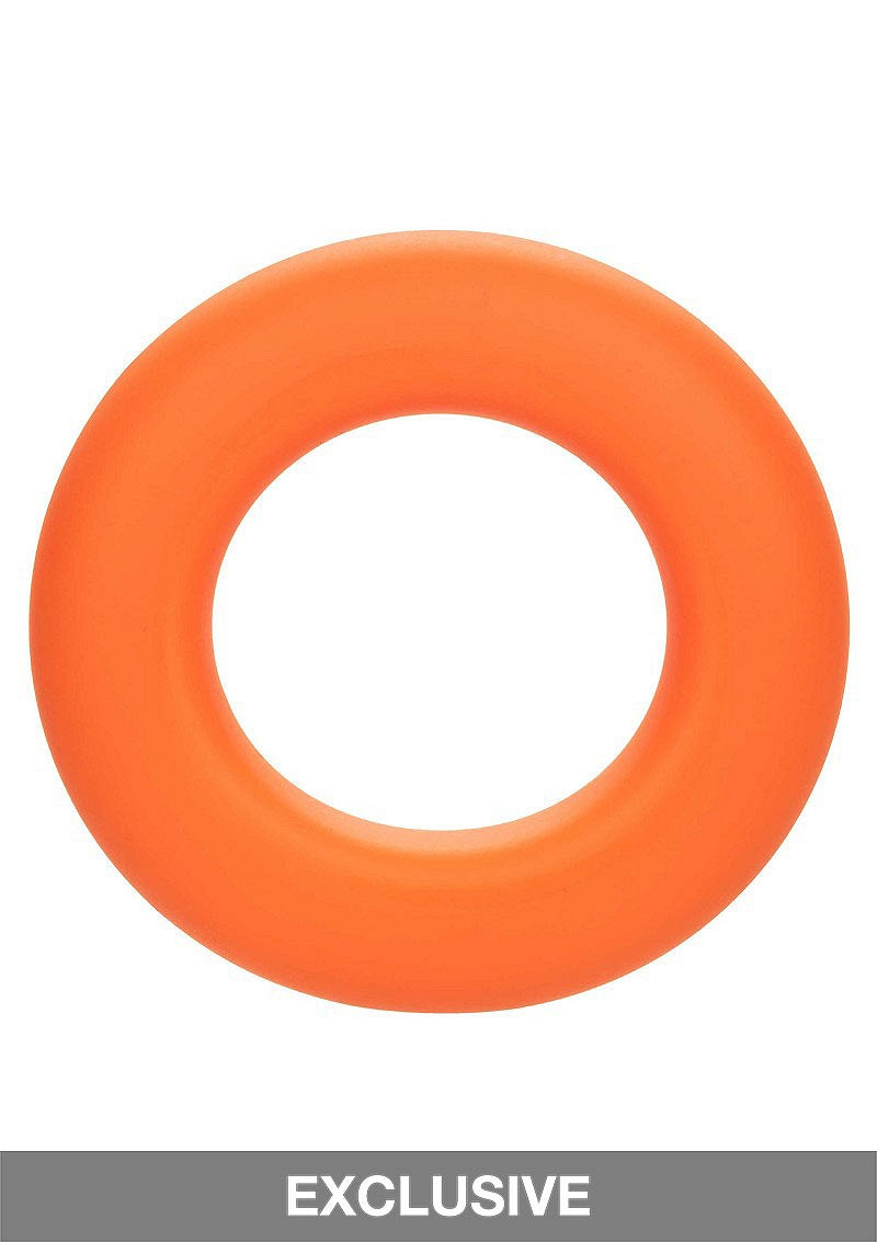 CalExotics Alpha Liquid Silicone Prolong Large Ring ORANGE - 4