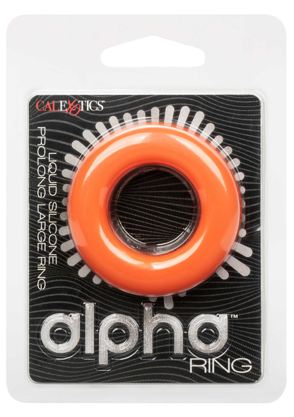 CalExotics Alpha Liquid Silicone Prolong Large Ring ORANGE - 8