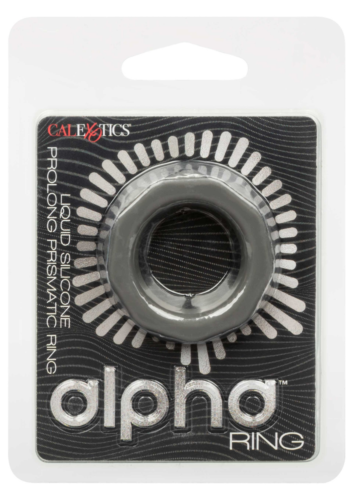 CalExotics Alpha Liquid Silicone Prolong Prismatic Ring GREY - 6