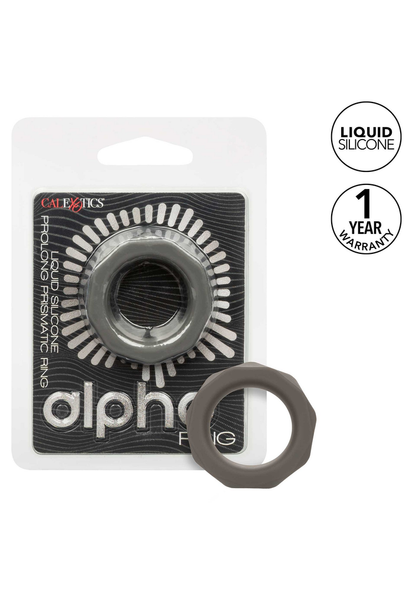 CalExotics Alpha Liquid Silicone Prolong Prismatic Ring GREY - 3