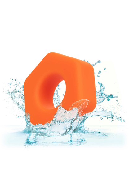 CalExotics Alpha Liquid Silicone Prolong Sexagon Ring ORANGE - 6