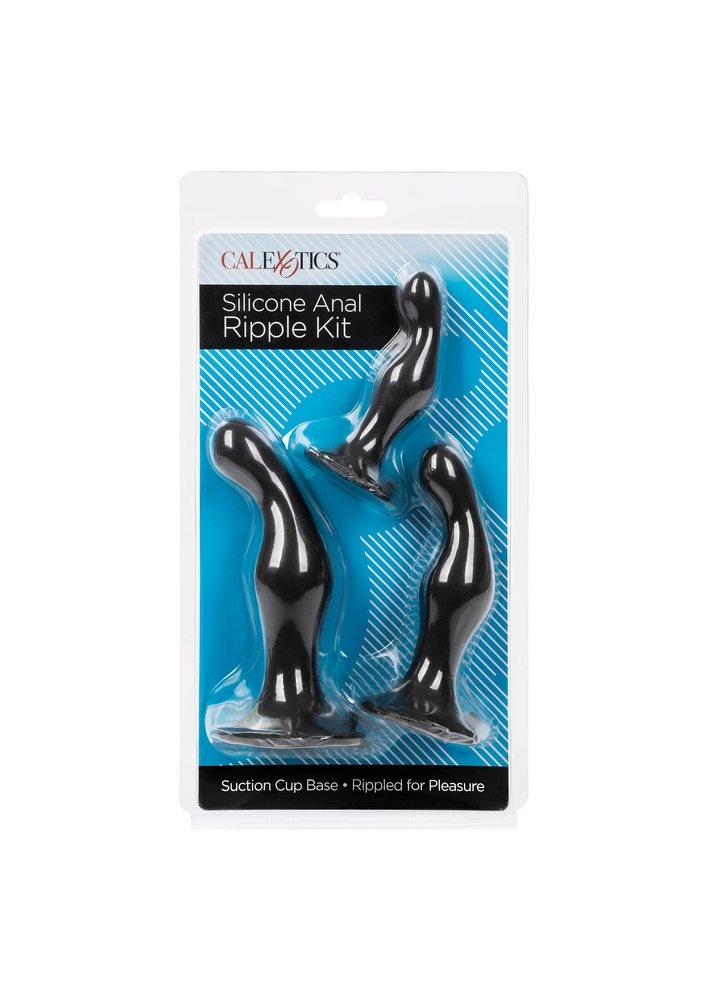 CalExotics Silicone Anal Ripple Kit BLACK - 14