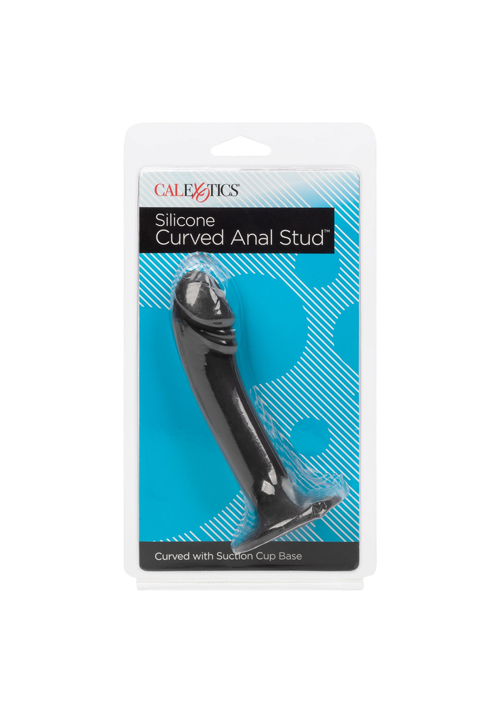 CalExotics Silicone Curved Anal Stud BLACK - 0