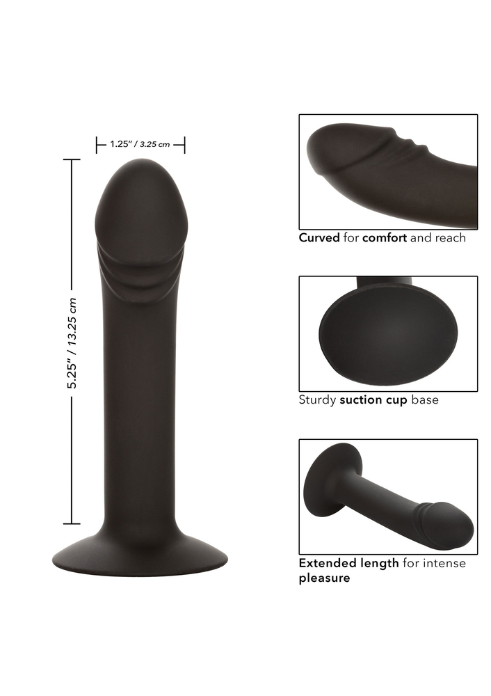 CalExotics Silicone Curved Anal Stud BLACK - 2