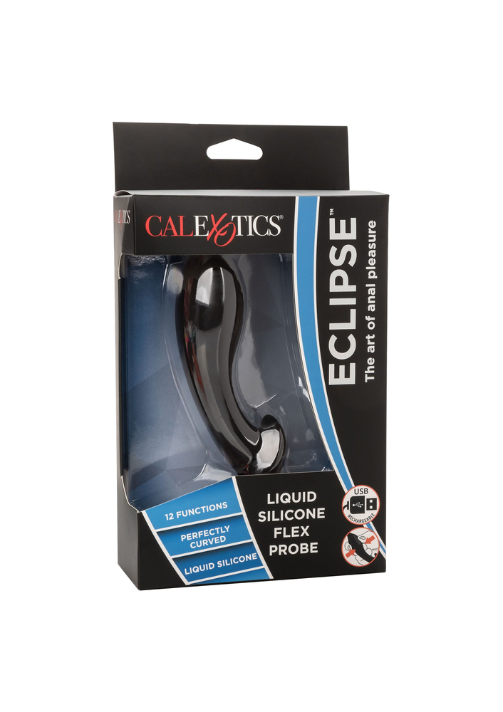 CalExotics Eclipse Liquid Silicone Flex Probe BLACK - 8