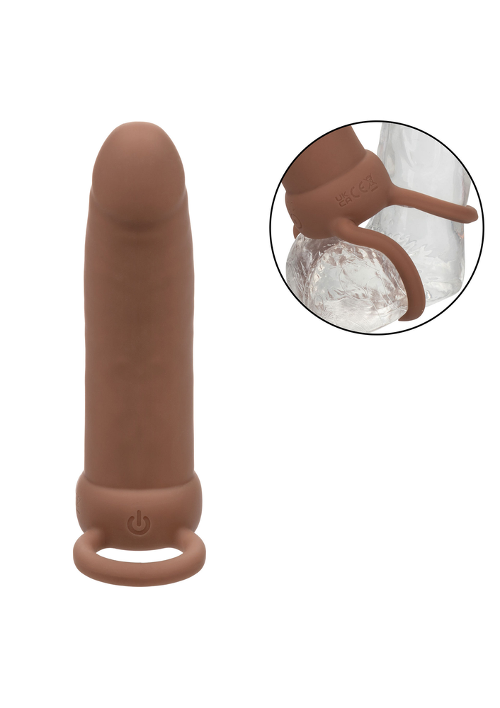 CalExotics Performance Maxx Rechargeable Thick Dual Penetrator BROWN - 4